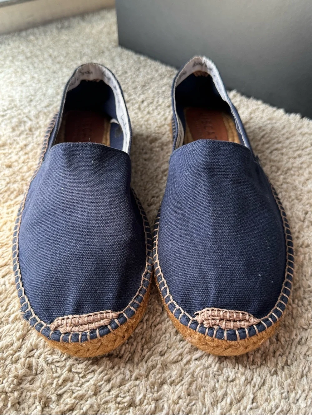 VISCATA Barcelona Men’s Navy Canvas Espadrille Slip-On Shoes Size 11